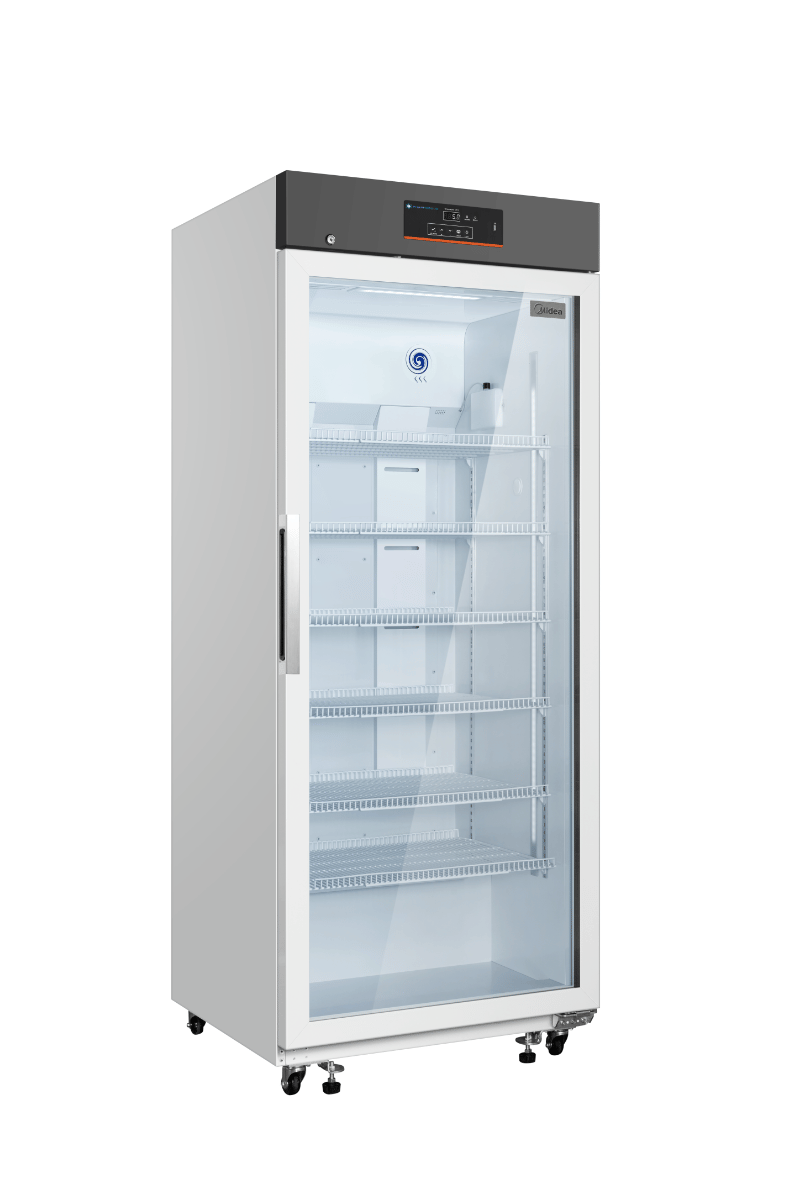 Pharmacold VAX-606 vaccine refrigerator angled right side view