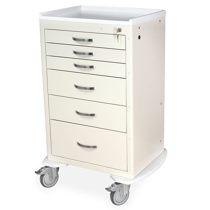 M-Series Hospital Procedure Trolley in cream finish with ergonomic side handles