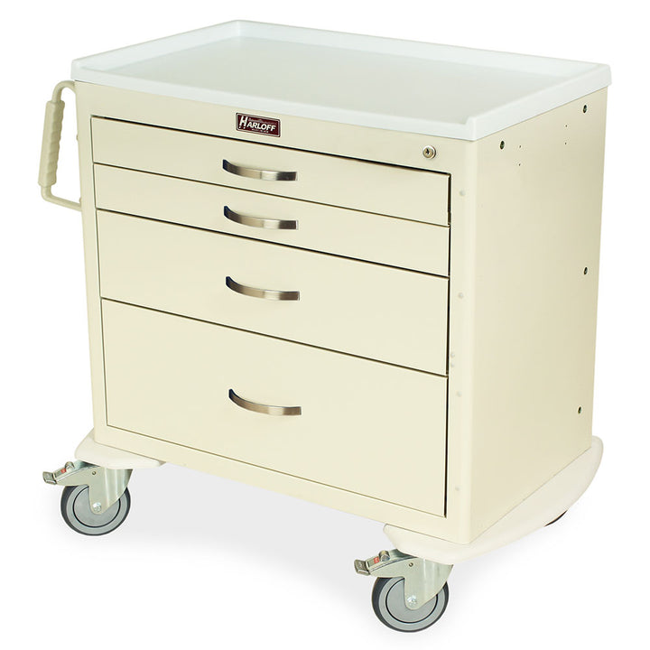 MDS3021K14-CRM small medical cart four drawers key lock
