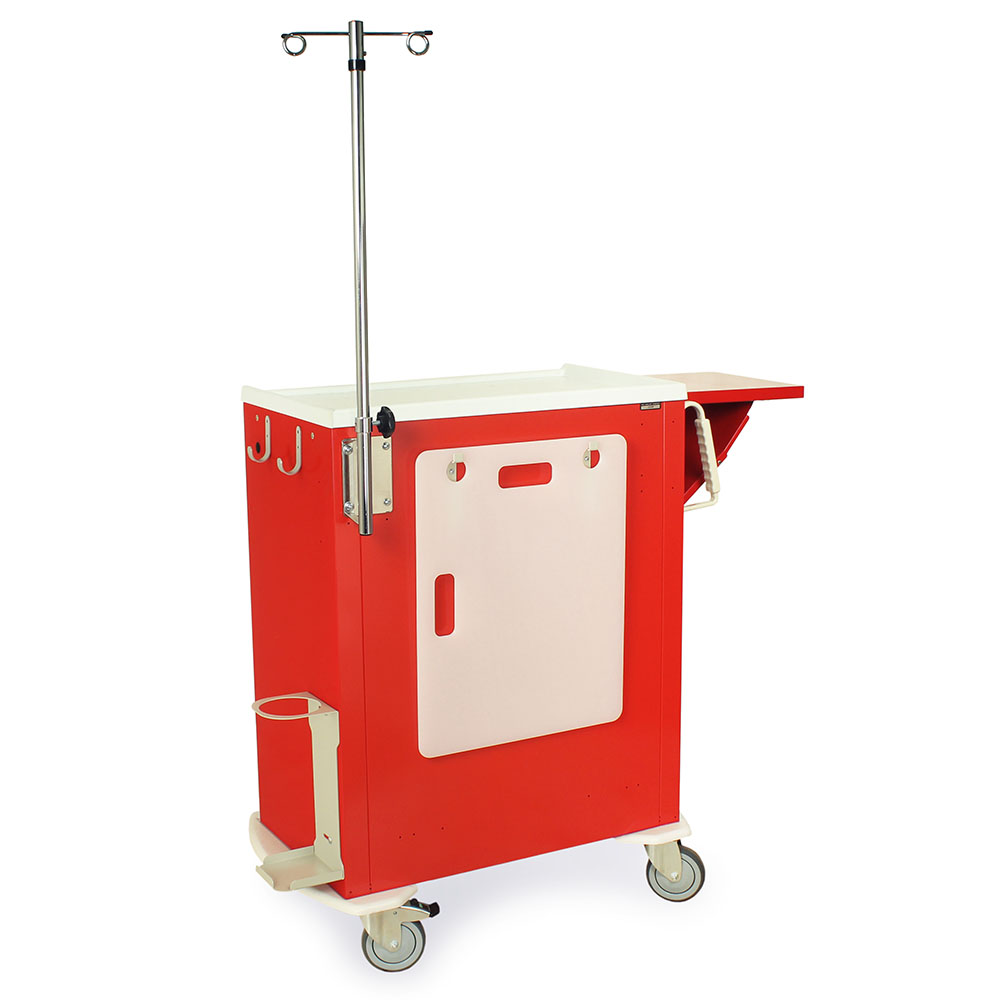 M-Series MDS3030B06+MD30-EMG1 tall emergency crash cart with 6 drawers, breakaway lock, MD30-EMG1 package, steel construction, front view
