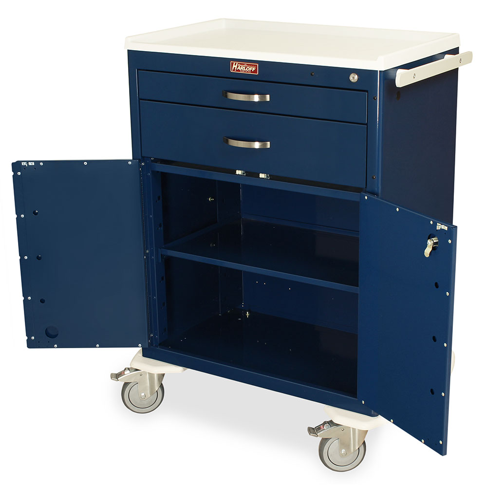MDS3030K02-21DR multi-purpose cart Navy front view, open