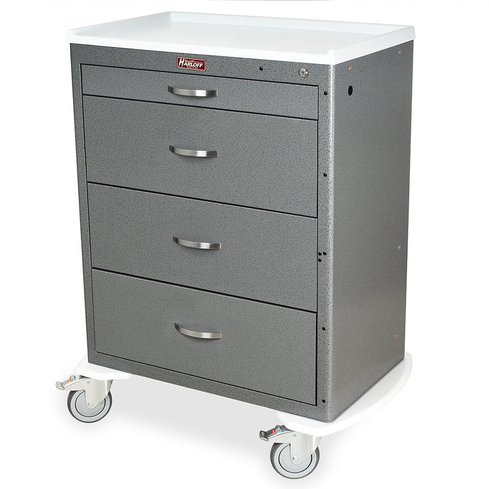 MDS3030K04-HT-GRAY tall isolation cart 4 drawers key lock