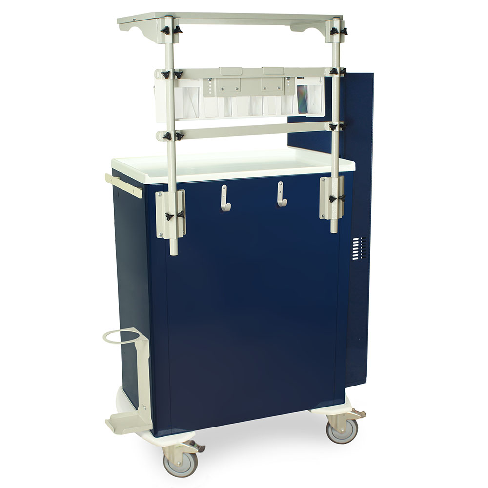 M-Series MDS3030K16+MD30-AIRWAYPKG difficult airway cart with 6 drawers, key lock, MD30-AIRWAYPKG package, steel construction, back-right view