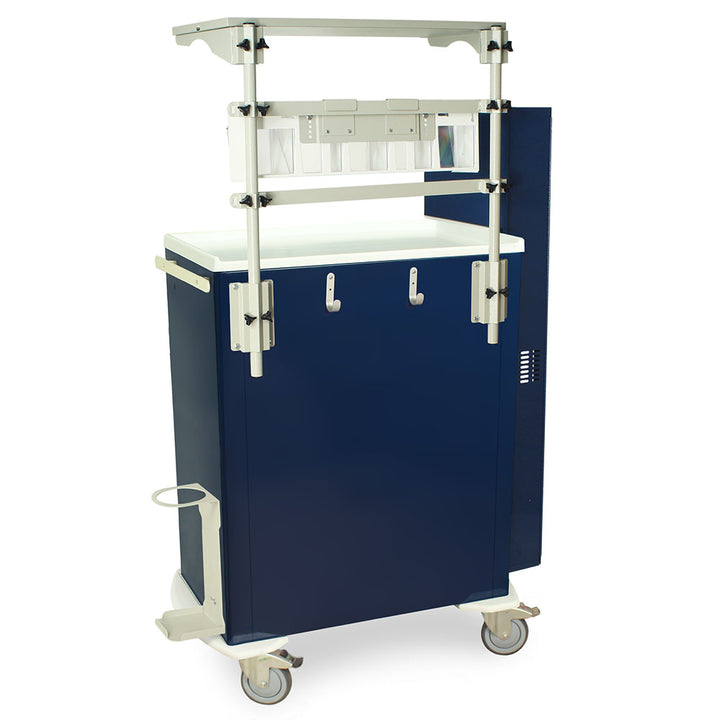 M-Series MDS3030K16+MD30-AIRWAYPKG difficult airway cart with 6 drawers, key lock, MD30-AIRWAYPKG package, steel construction, back-right view