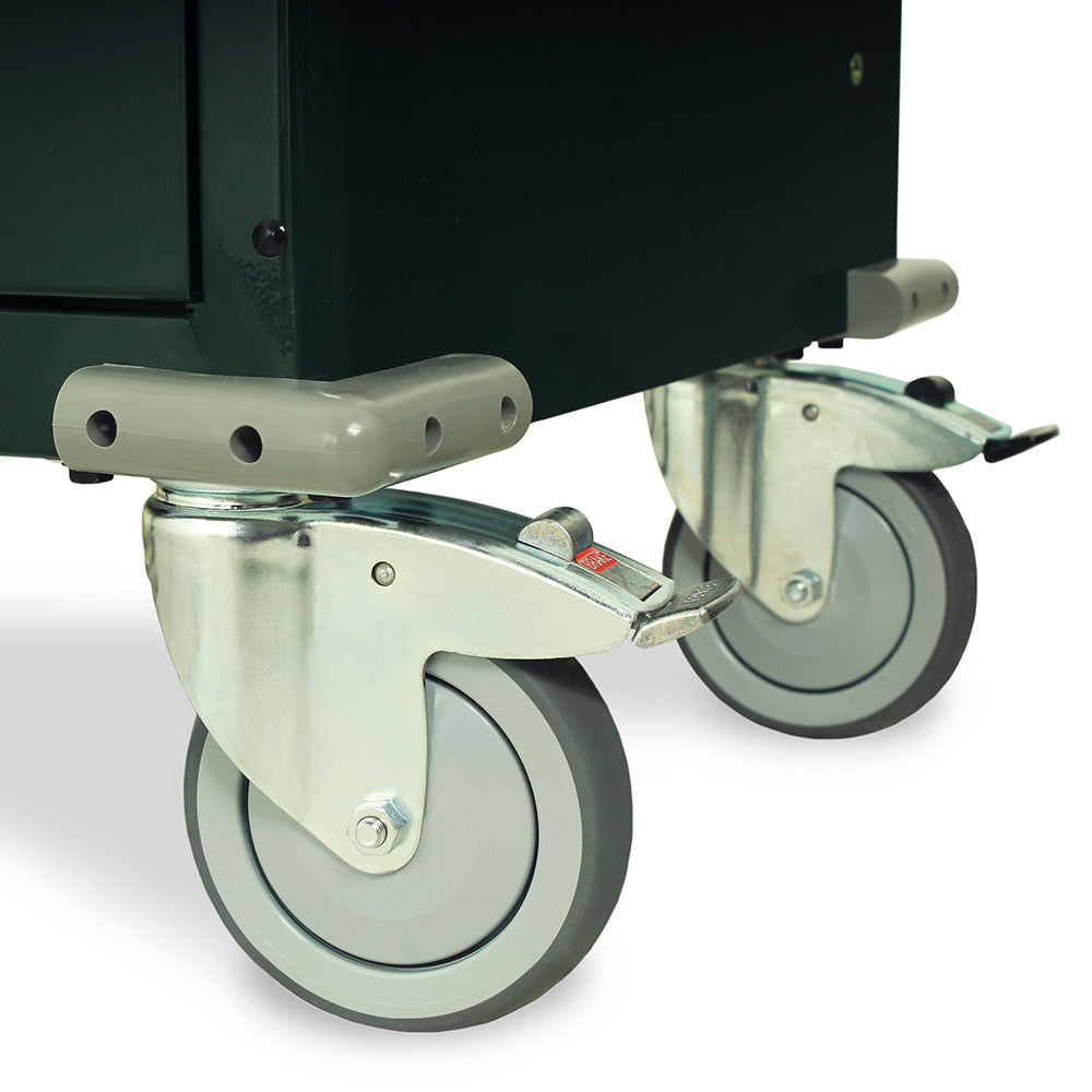 MDS3030KC4-CASTER-CLOSEUP premium 5-inch casters equipment holder