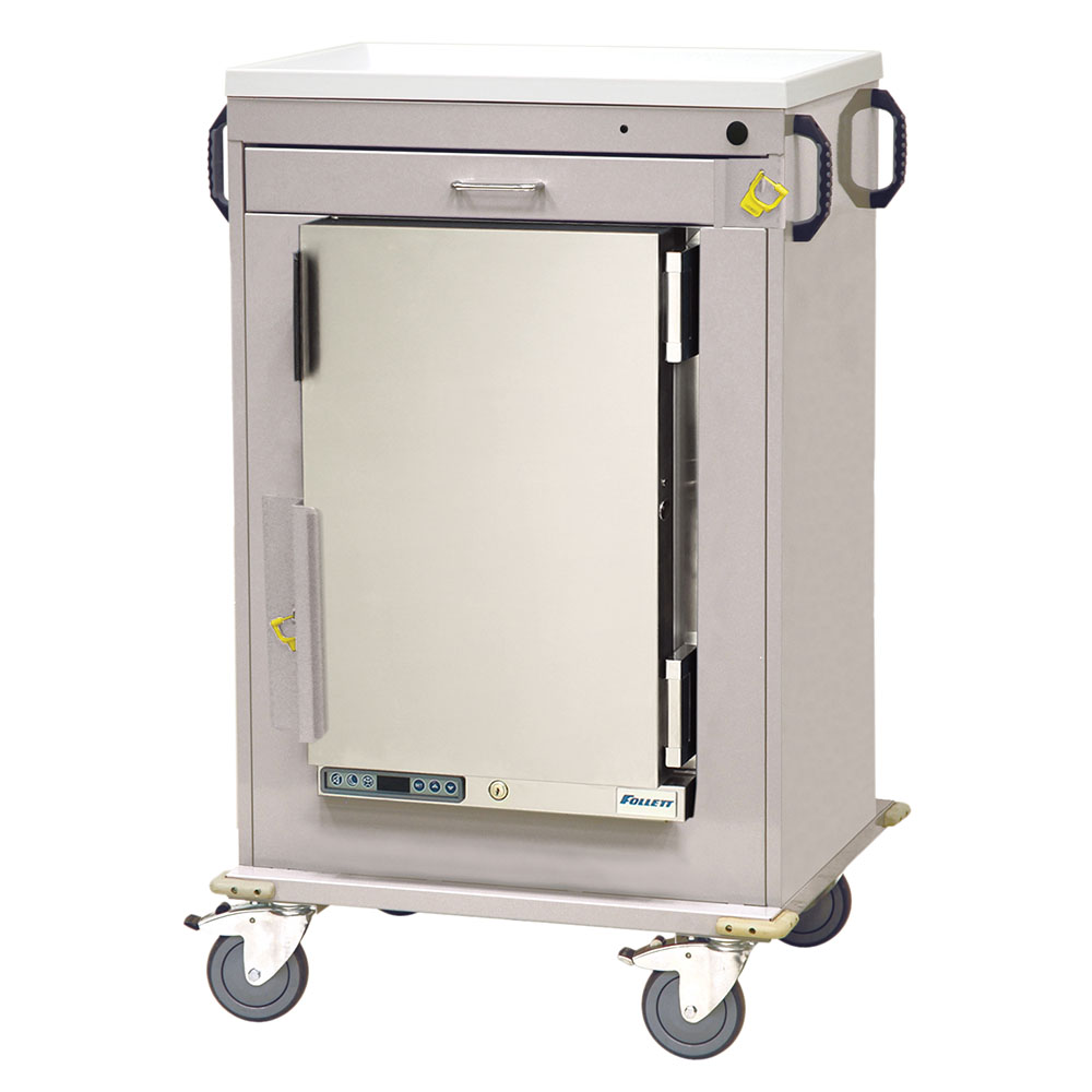 MH Emergency Cart with 1.8 cu ft medical refrigerator and 1 locking drawer