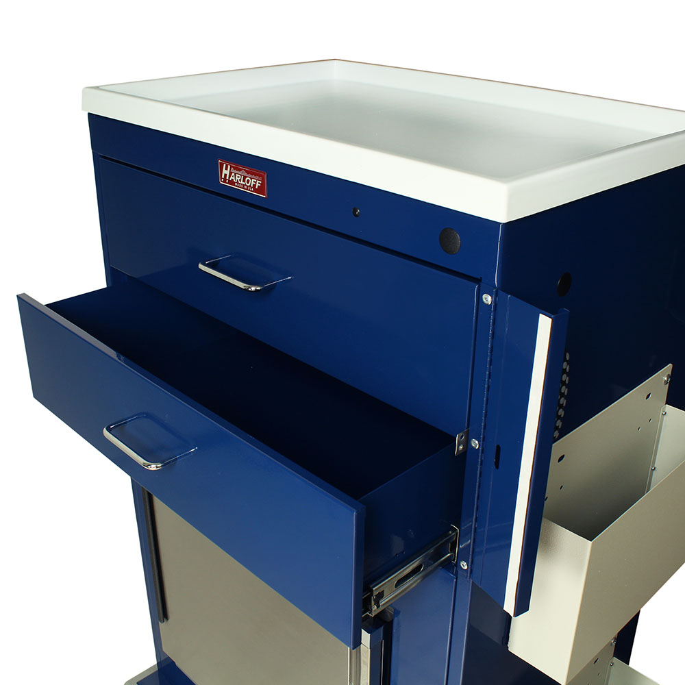 Drawer close-up view of MH cart with Follett fridge