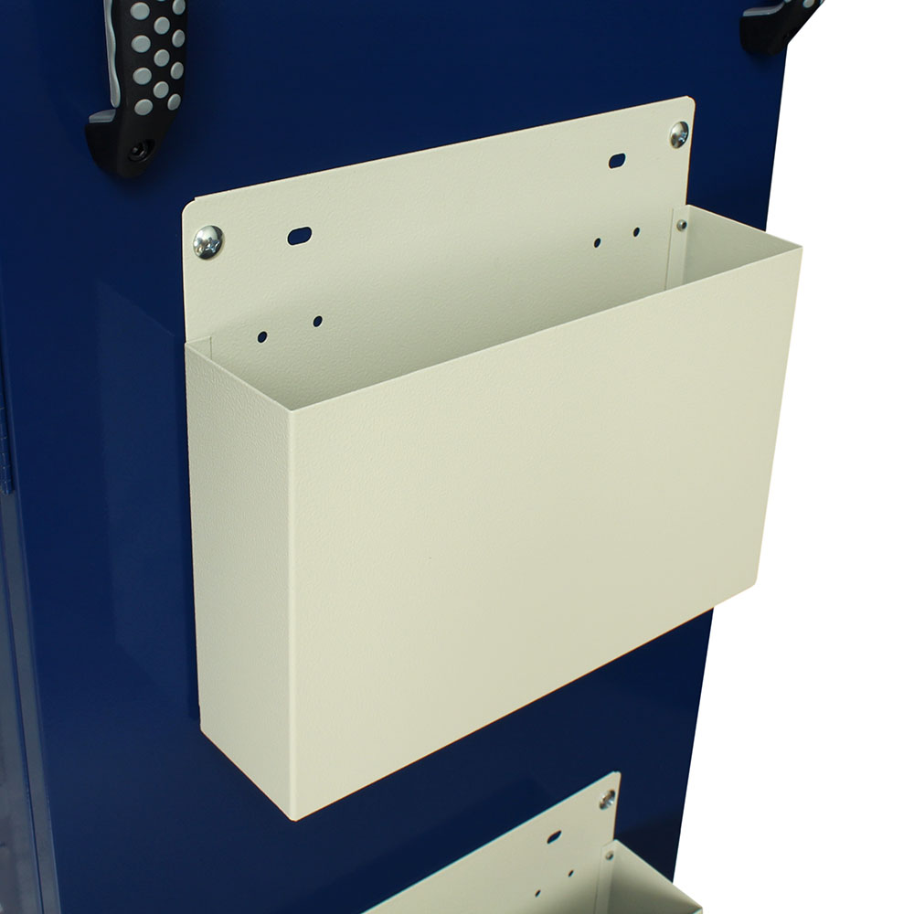 MH treatment cart with chart holders mounted on back