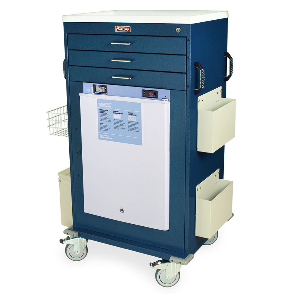 Malignant Hyperthermia Cart with Accucold refrigerator for children's hospitals