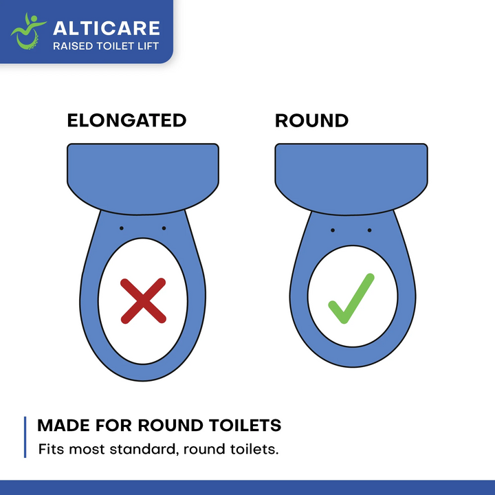 AltiCare bathroom safety toilet riser front view
