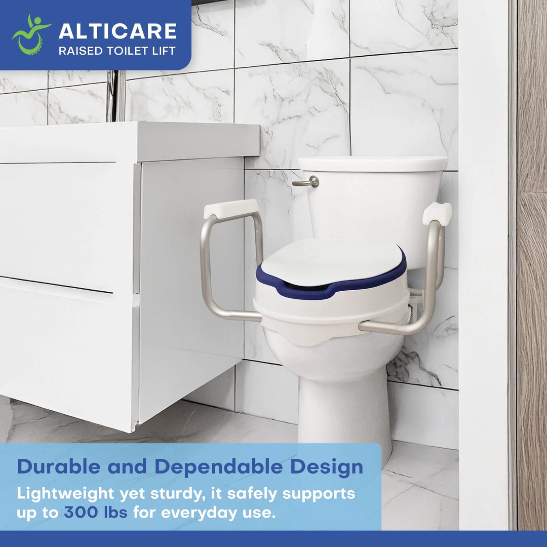 AltiCare toilet seat riser secure bracket installation