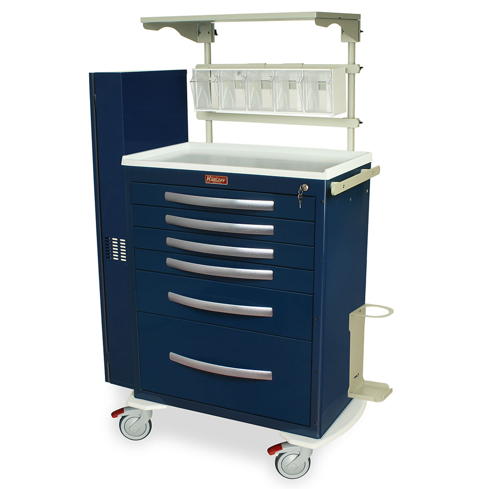 A-Series MPA3030K16+MD30-AIRWAYPKG lightweight aluminum difficult airway intubation cart front view