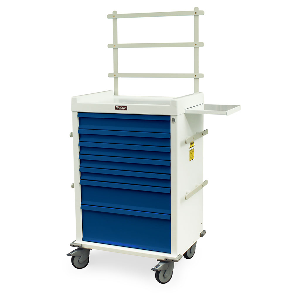 Aluminum MRI Safe Anesthesia Cart with Accessories and Key Lock