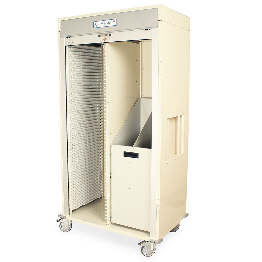 MedStor Max cabinet with factory-installed single column catheter drawer accessory  