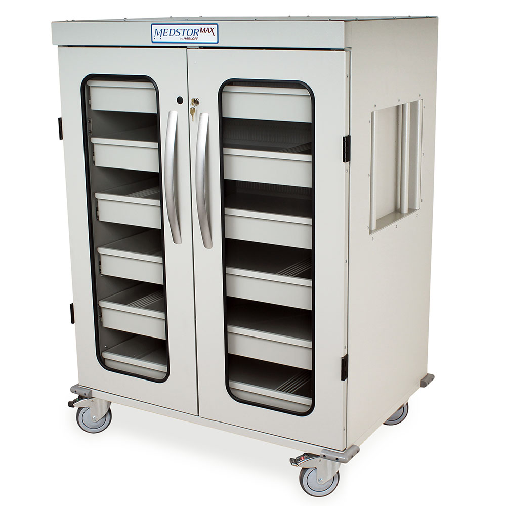 Intraocular Lens Storage Cart closed view, sand