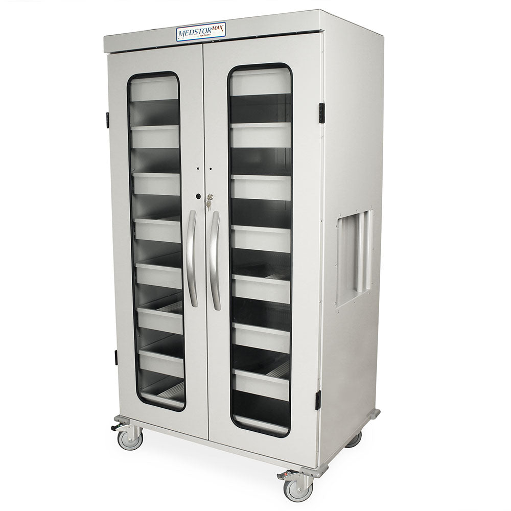 Harloff High Volume IOL Cart closed view, light gray