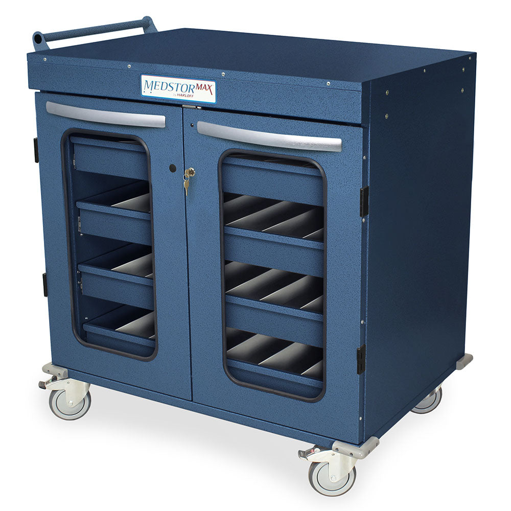 Intraocular Lens Cart closed view, blue