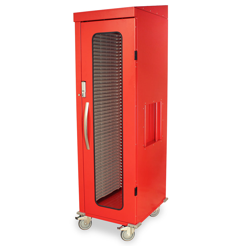 Single column MedStor Max cabinet with slope top accessory