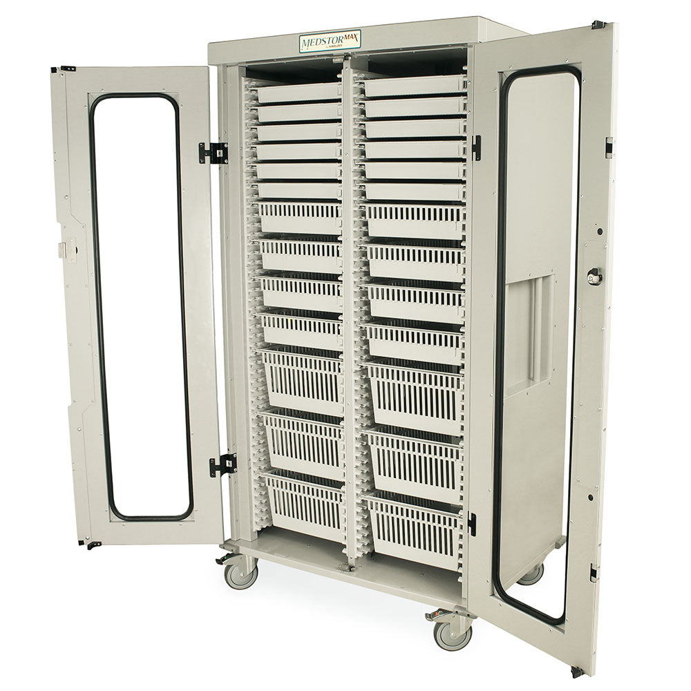 Complete tray accessory package for MedStor Max double column cabinet