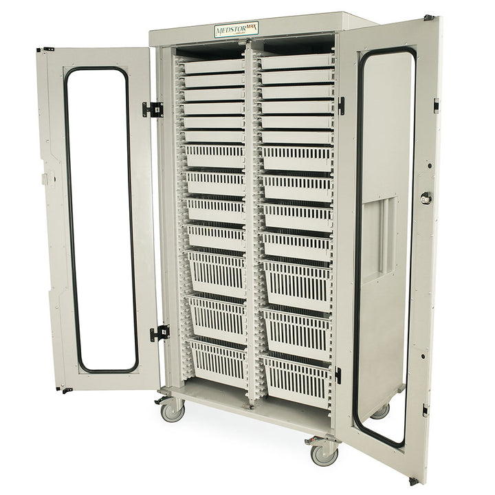 Complete tray accessory package for MedStor Max double column cabinet