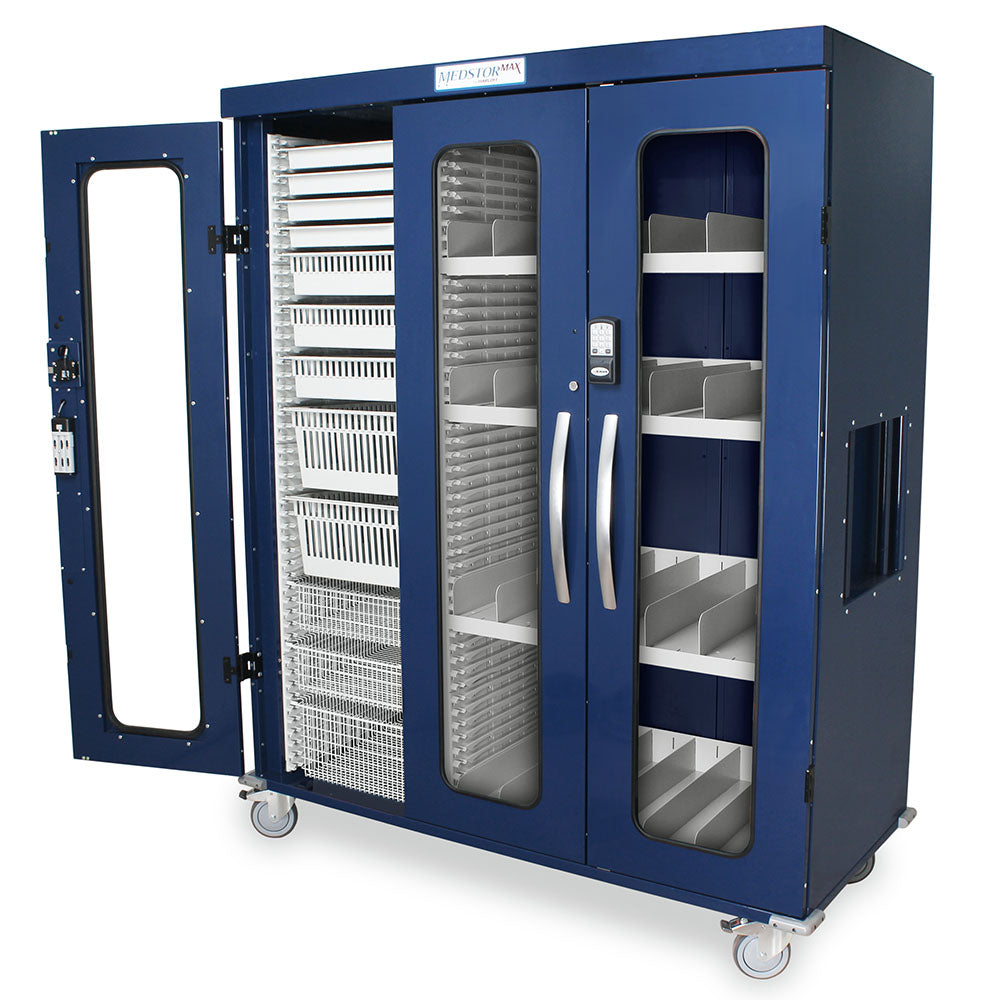 MS83-STAPLE accessory kit displayed in MedStor Max cabinet