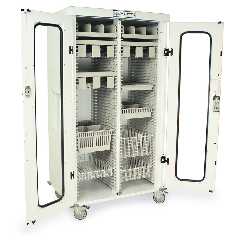 MSCATH3-8 catheter storage slide shelf installed in cabinet  