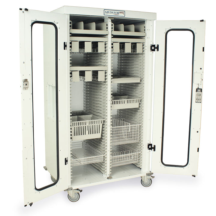 MSCATH3-8 catheter storage slide shelf installed in cabinet  