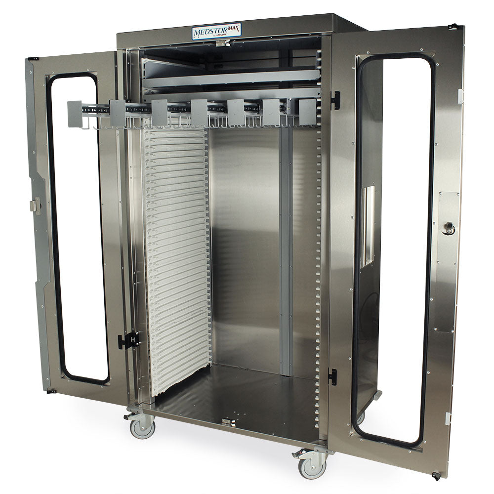 MSCATH7?8 catheter slide shelf installed in double column cabinet  