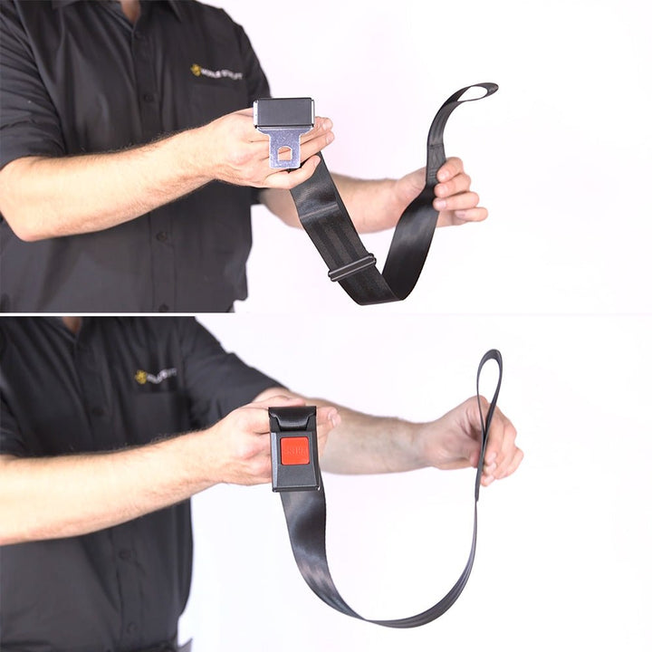 4 point stairlift harness with quick release buckle