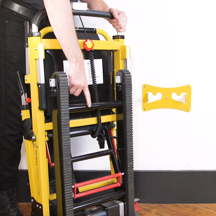 Mobile Stairlift wall hook for vertical stairlift storage