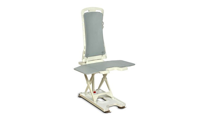 Top-down view of Marlin BPS bath lift showing suction cup base