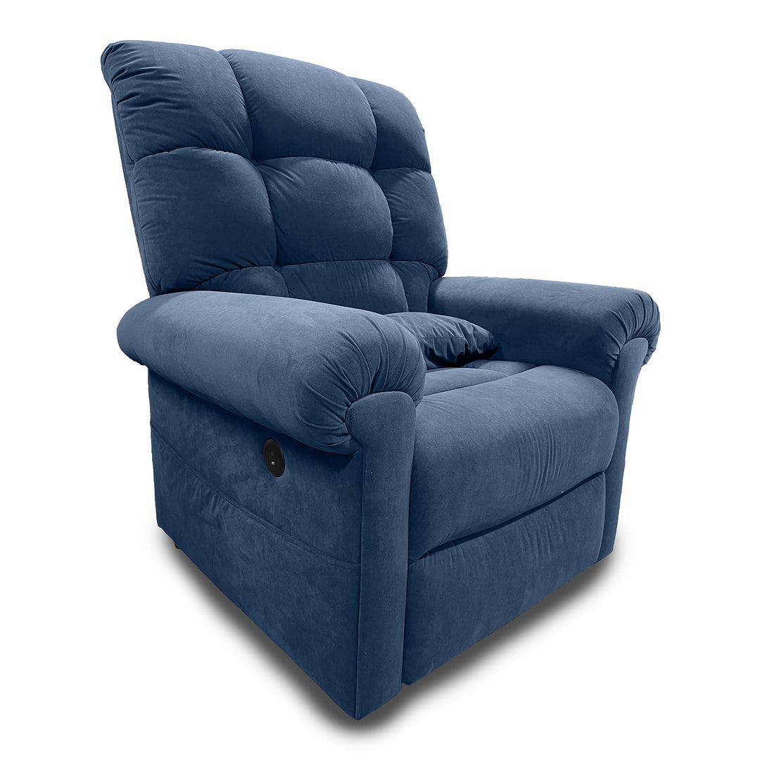 Perfect Sleep Chair Microlux blue luxury recliner