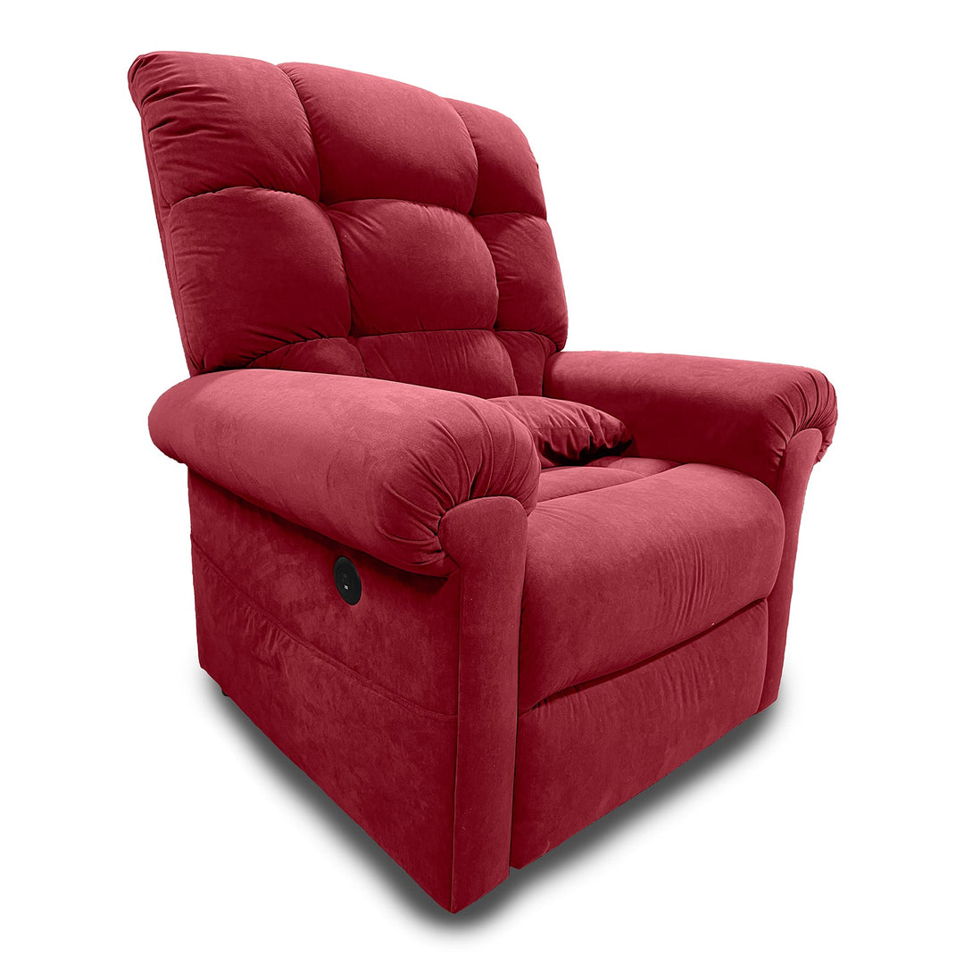 Perfect Sleep Chair Microlux burgundy fabric finish