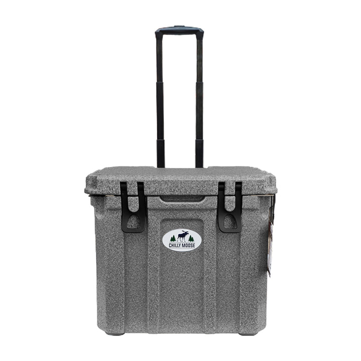 Chilly Moose cooler rugged terrain wheels side view