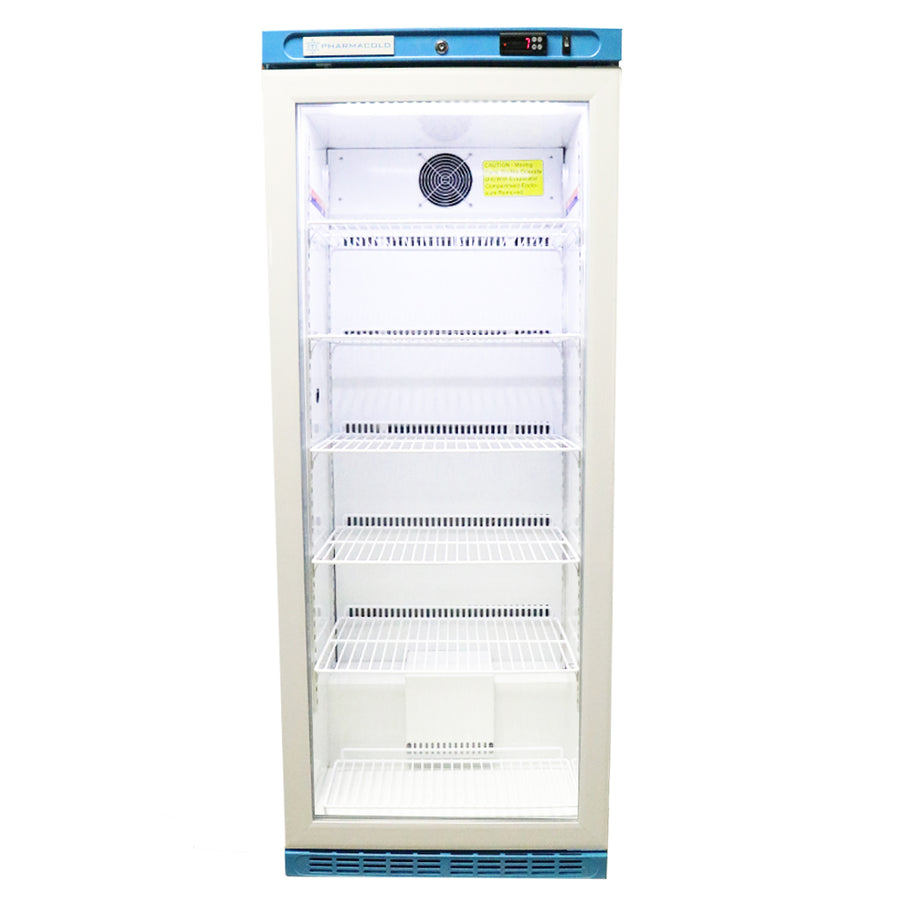 Pharmacold NAB-260 glass door pharmacy refrigerator closed