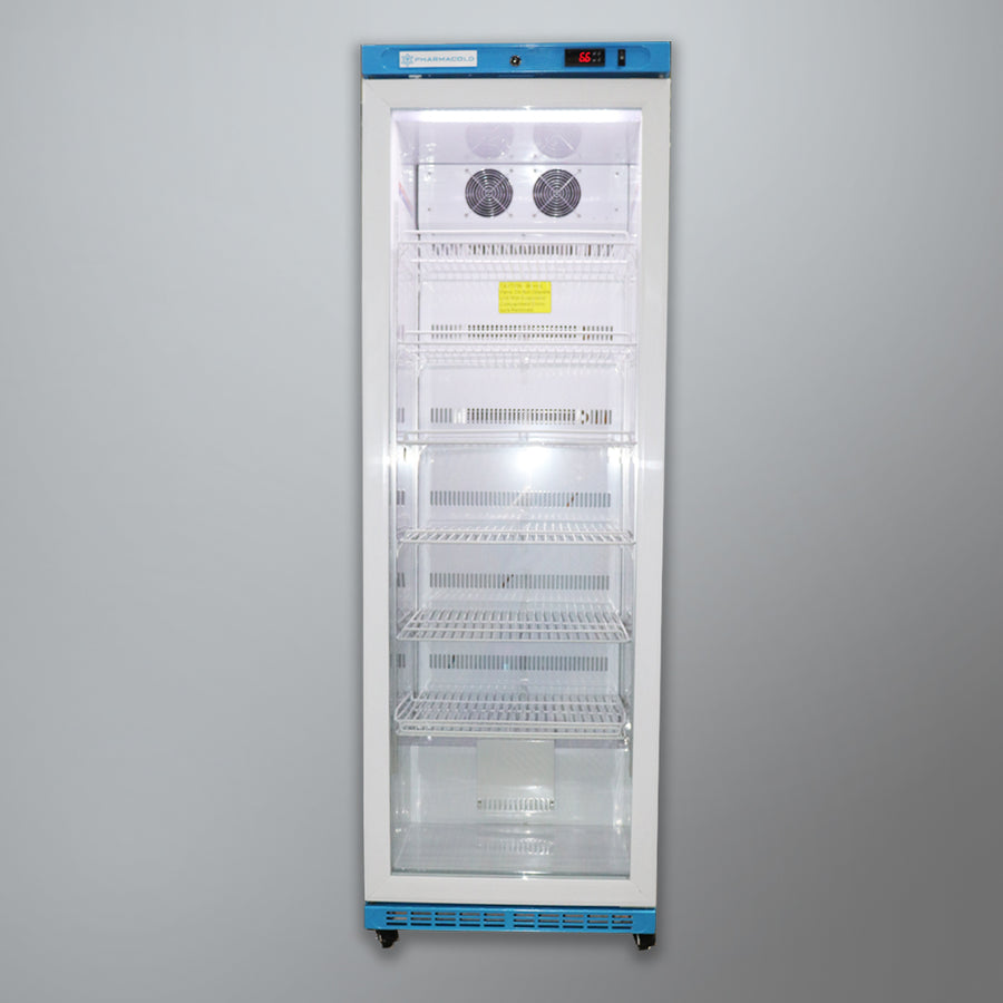 Pharmacold NAB-400 upright glass door vaccine pharmacy refrigerator 14 cu ft QPS certified