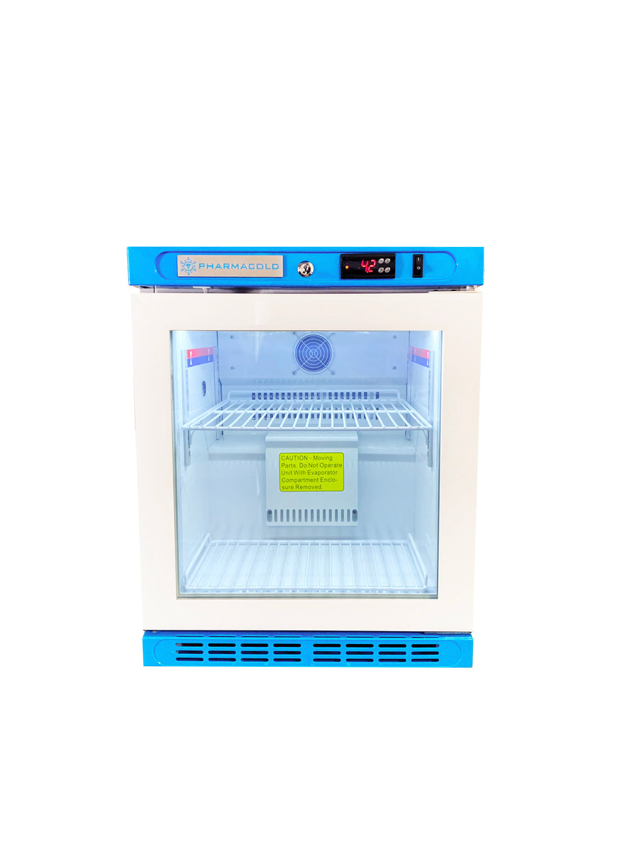 Pharmacold NAB-60 vaccine refrigerator interior shelving layout