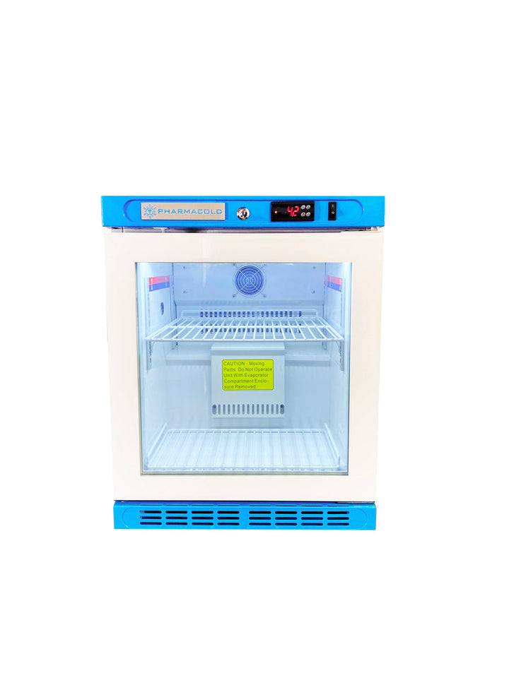 Pharmacold NAB-60 vaccine refrigerator interior shelving layout