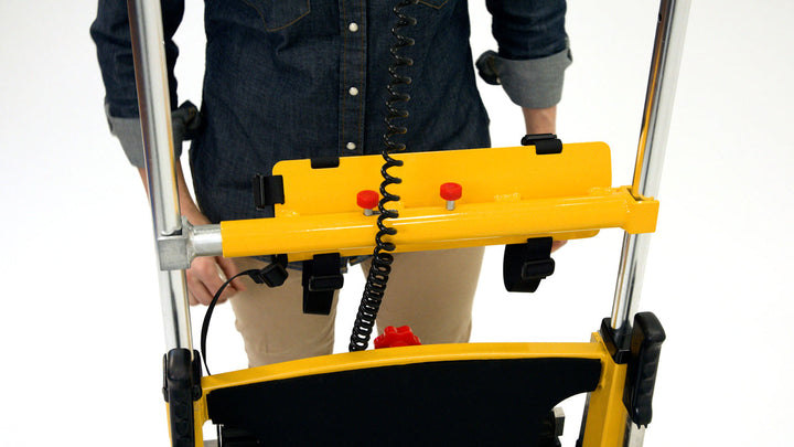Genesis and Genesis ECO stairlift oxygen tank holder in use