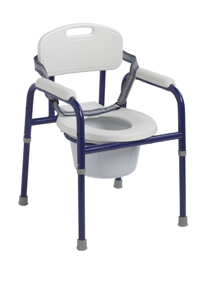 Pinniped Pediatric Commode with red welded steel frame