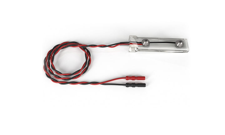 Rhythmlink reusable bar electrode convex with red and black lead wires