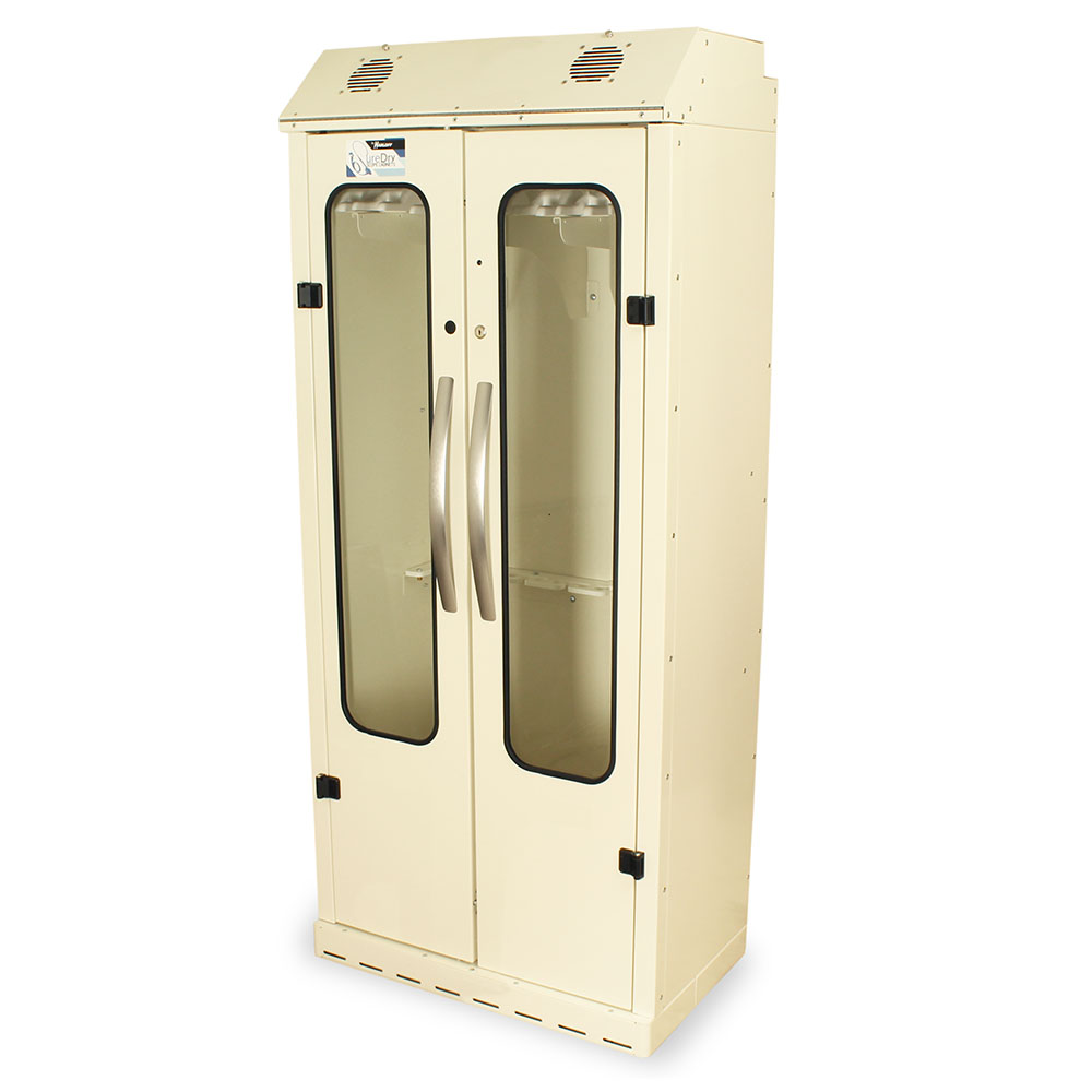 Closed SureDry 10-scope drying cabinet with tempered glass doors