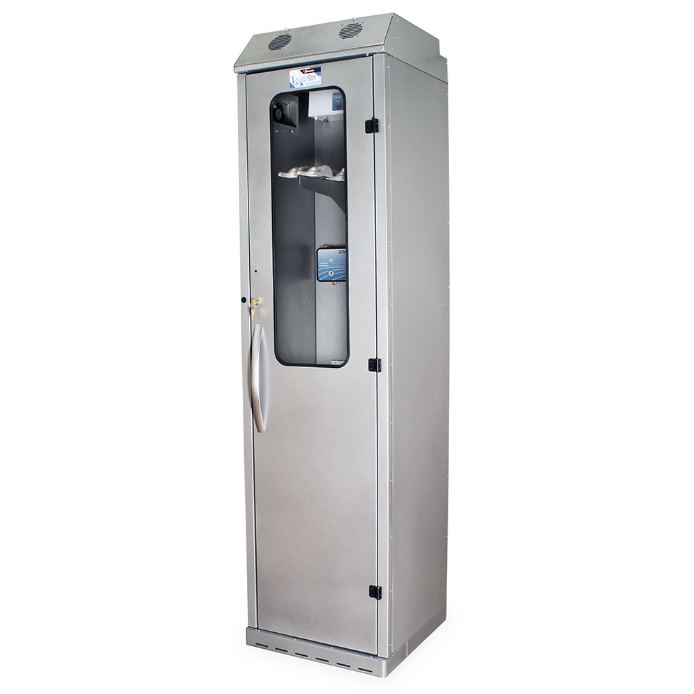 SureDry Small Scope Drying Cabinet – Quarter left view with glass door closed