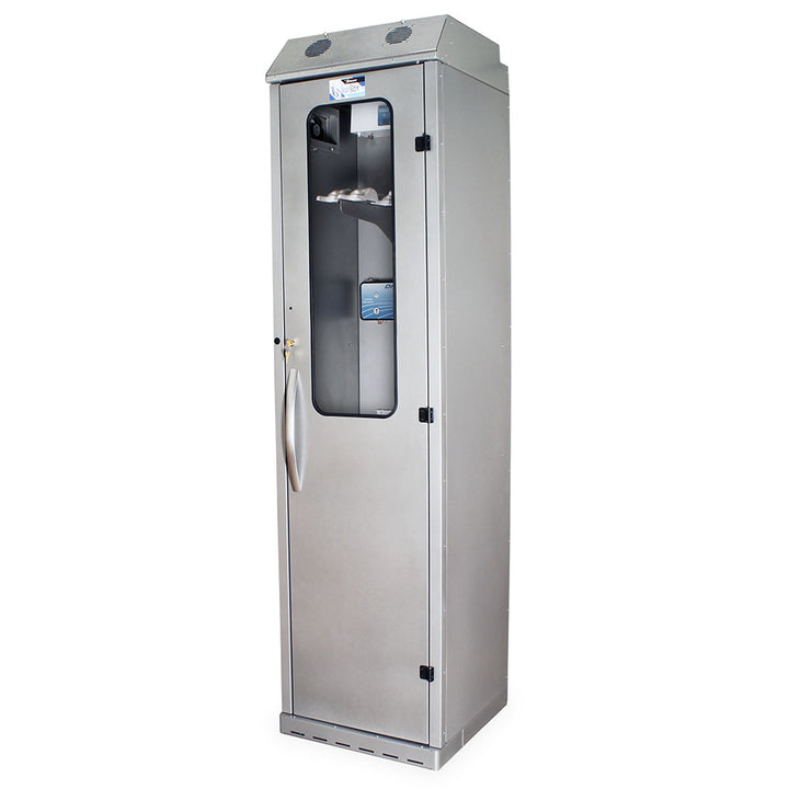 SureDry Small Scope Drying Cabinet – Quarter left view with glass door closed