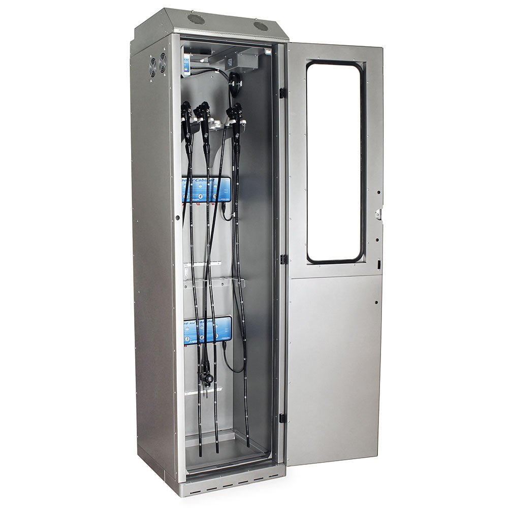 SureDry Small Scope Drying Cabinet – Quarter right open view with scope holders visible