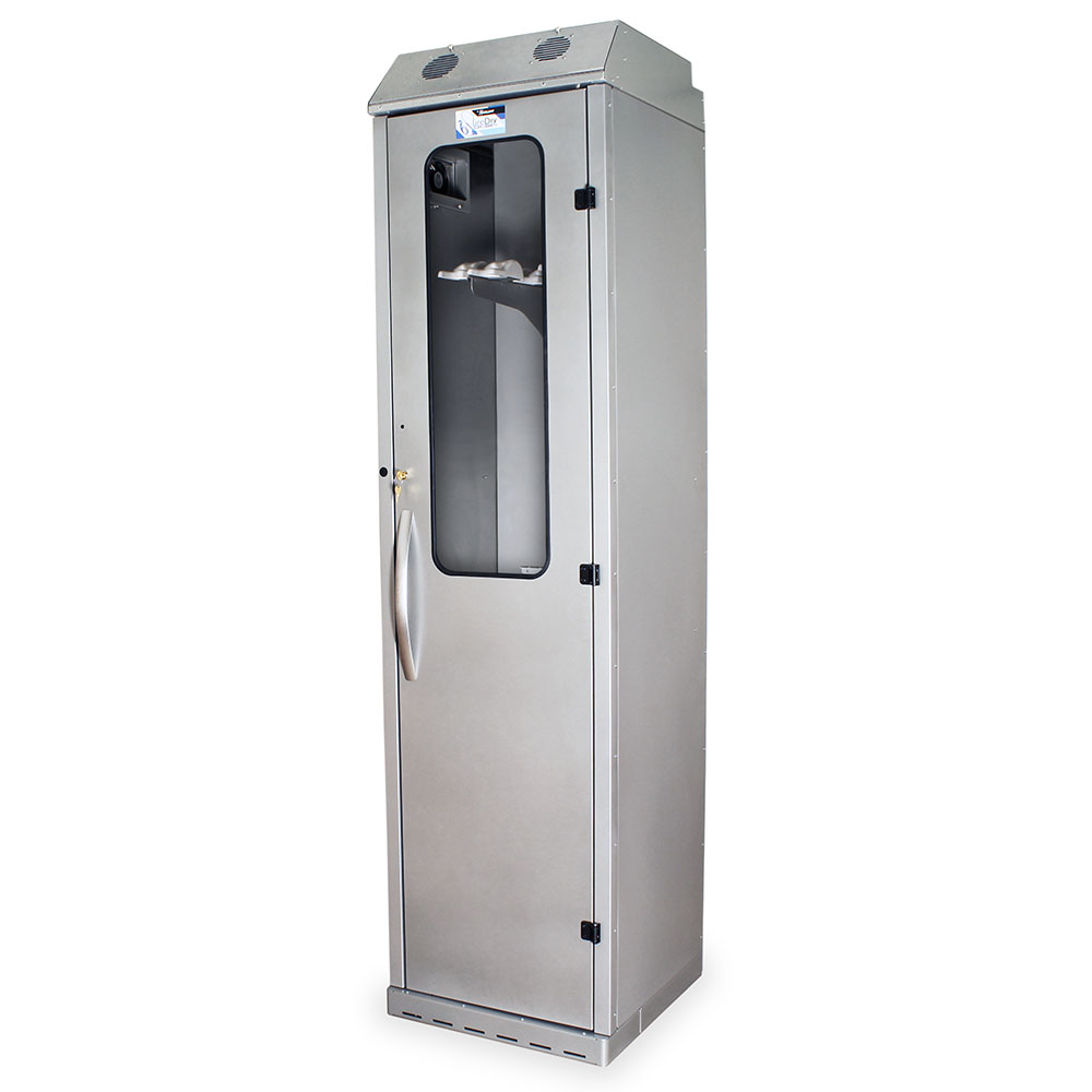 SureDry Small Scope Drying Cabinet – Quarter left view with glass door closed