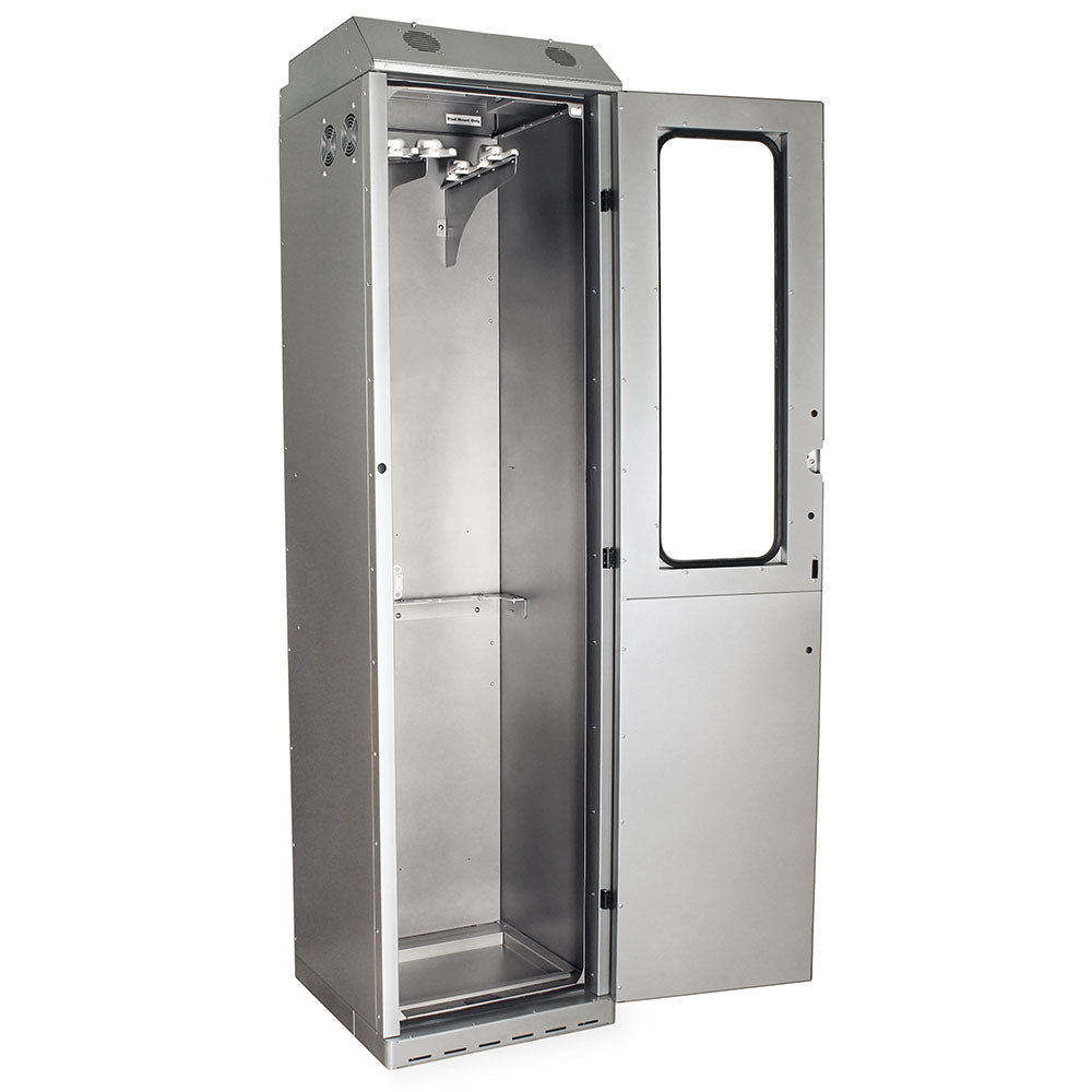 SureDry 8-Scope Cabinet – Quarter right open view with scope hangers visible