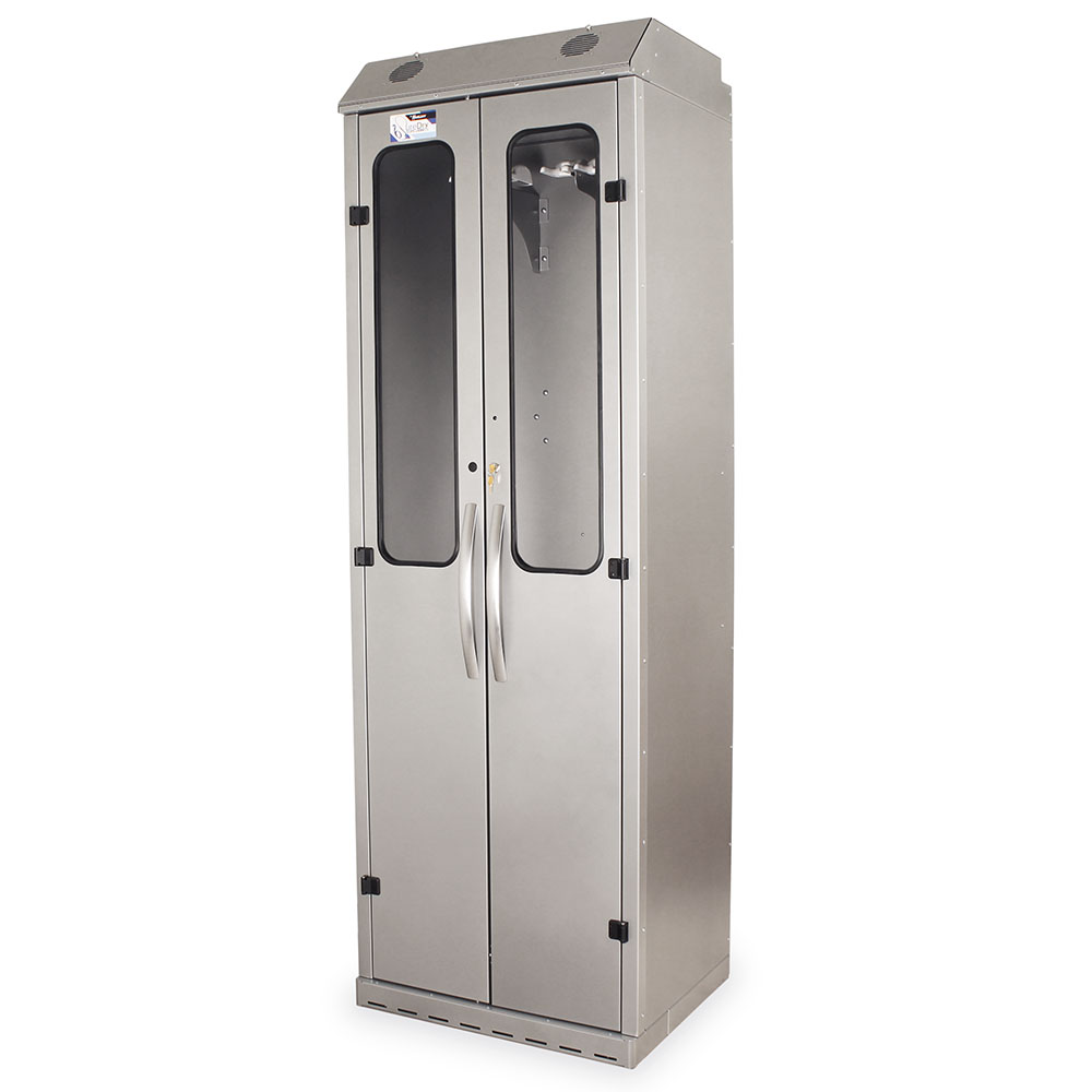SureDry 10?Scope Medical Drying Cabinet, brushed silver, left front view