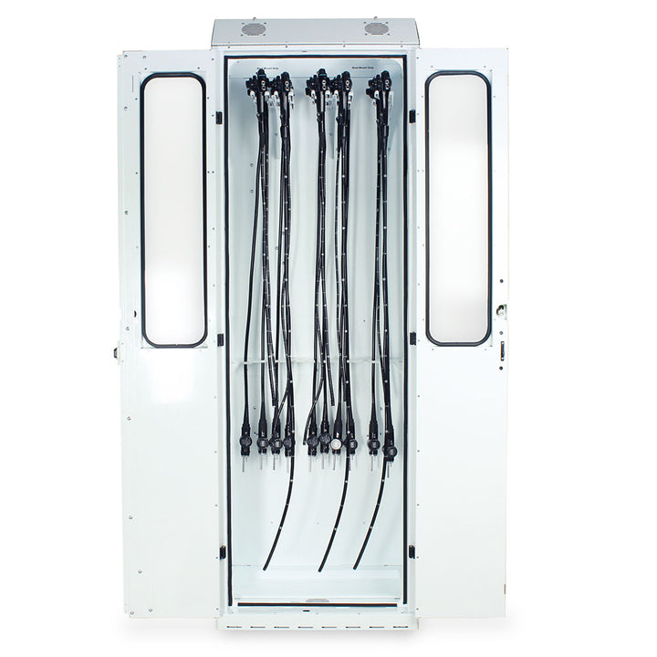 SureDry 10?Scope Cabinet, white front view with scopes
