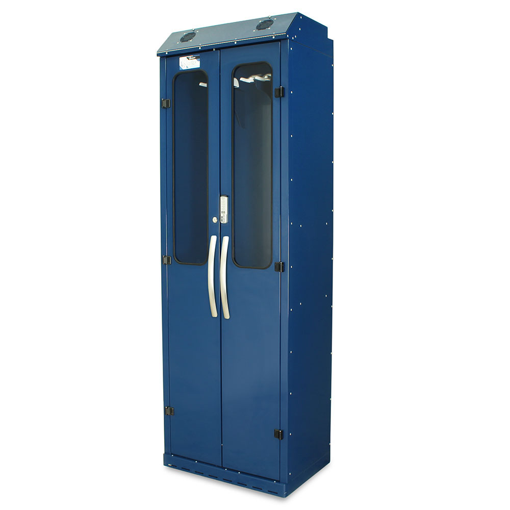 SureDry 10?Scope Drying Cabinet, navy blue, left angle view